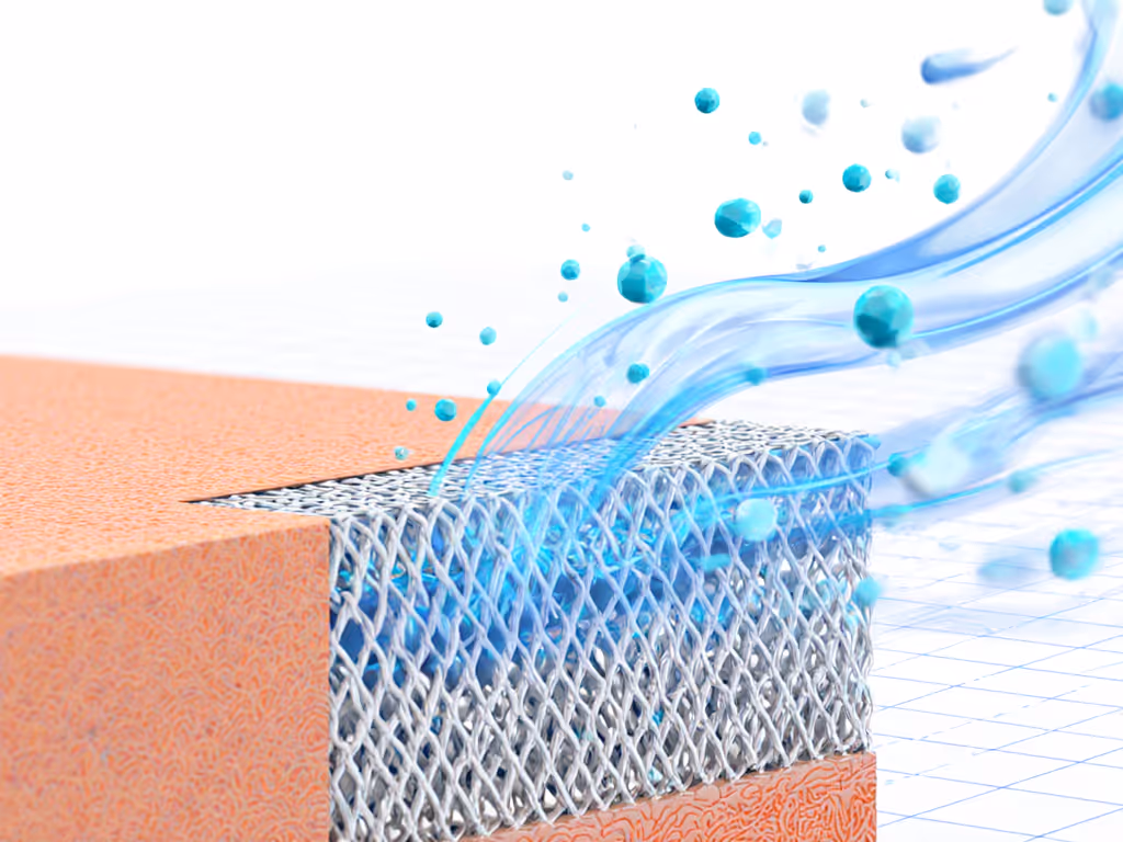 measuring_airflow_between_mesh_weave_and_skin